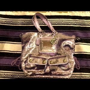 Coach poppy sequin shoulder bag